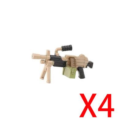 Military Building Blocks Solider Figures Weapons Camouflage Guns RPG Equipment Package Shields EOD M1919A4 Roadblock Mini Bricks