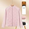 Women's Patchwork Sports Cotton Jacket Warm Stand Collar Slim Lightweight Autumn Winter Outdoor Windproof Coat