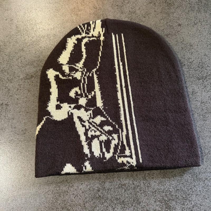 Jacquard Knit Beanie Streetwear Hip Hop Warm Unisex Winter Hat With Ear Protection