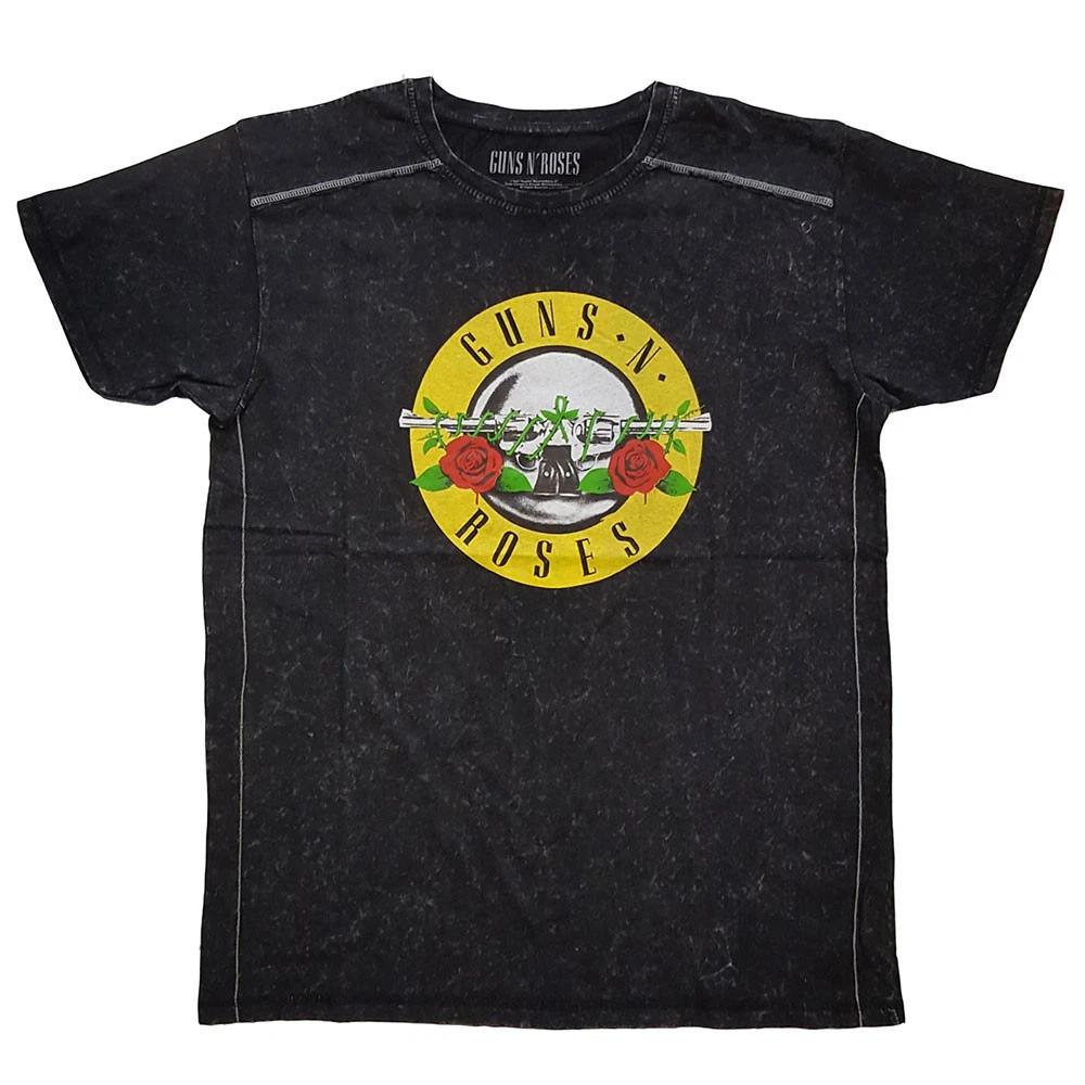 Men s Guns N Roses Distressed Classic Logo (Snow Wash) Vintage T-shirt X-Large XXL