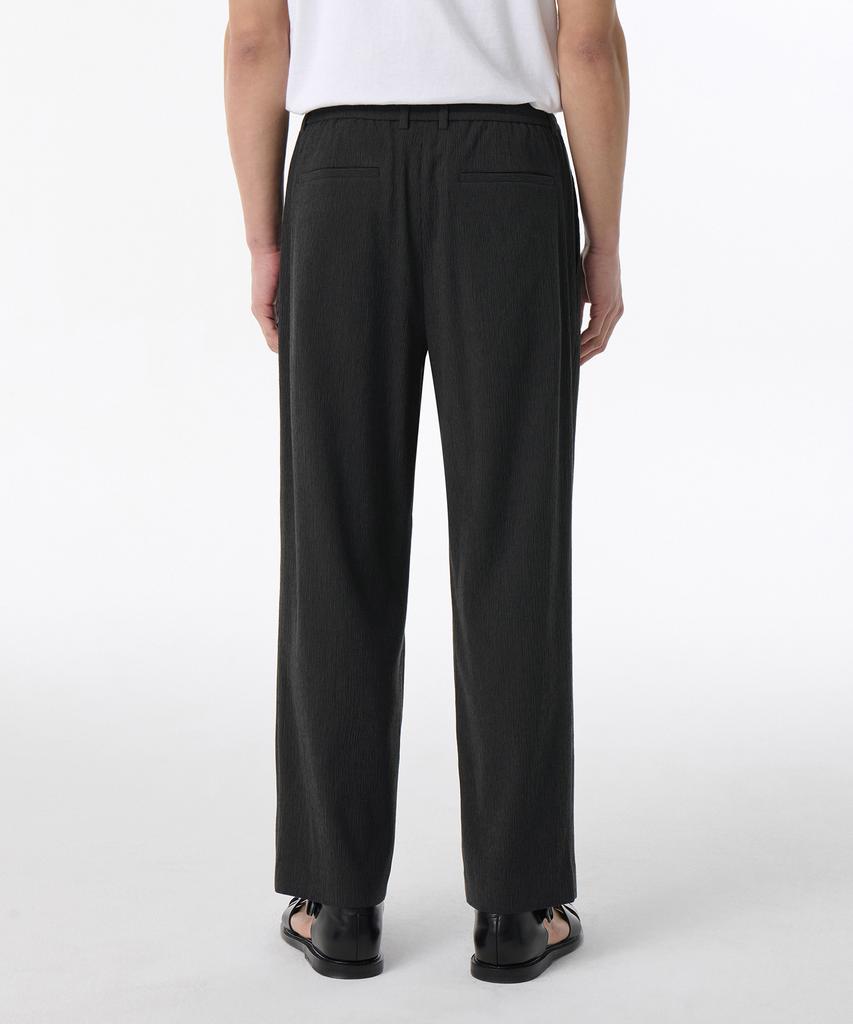 MUSINSA STANDARD Crinkle Loose Tapered Elastic Waist Pants [Dark Gray]