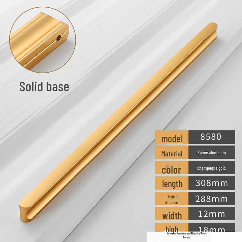 Černá a šedá moderní luxusní úchytka zásuvky skříňky