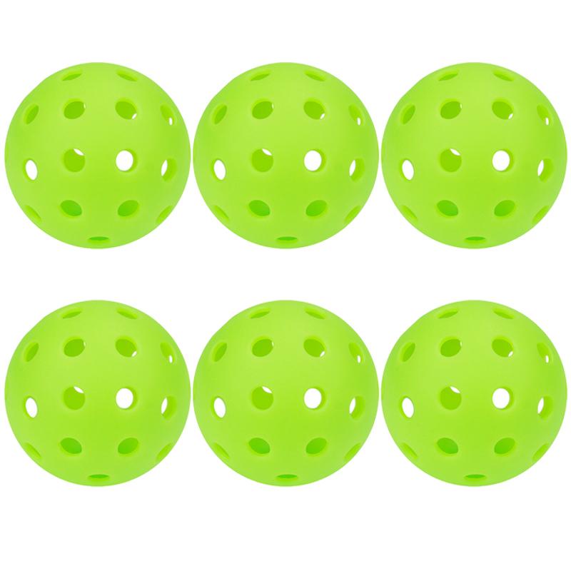 6 Τεμάχια Pickleball 74mm Ανθεκτικά 40 Τρύπες Εξωτερικού Χώρου Πολύχρωμες Μπάλες Pickleball Προπόνησης Και Ψυχαγωγίας Ρακέτα Μπάλα Για Αθλήματα Πρακτικής