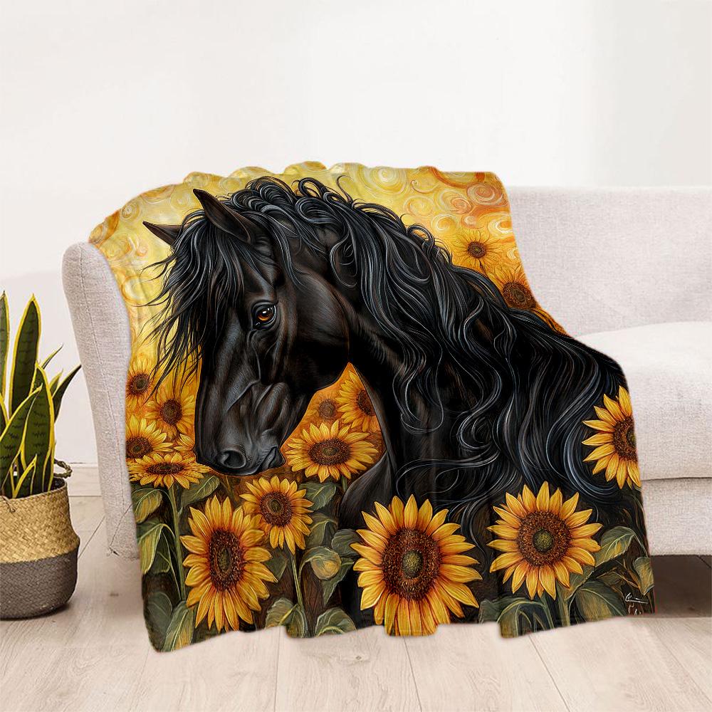 Horse Blanket Ultra-Soft Perfect for Seaside Bedding Chair for All Occasions Stylish Decor Gifts For Family Or Friends