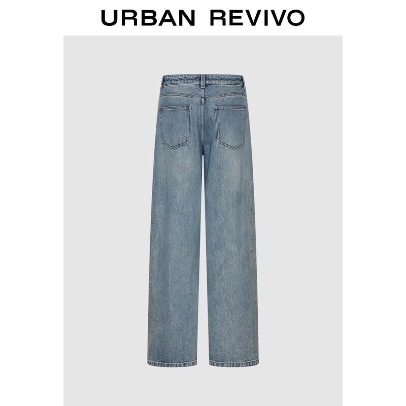 UR2026 Women s Washed Wide-Leg Denim Jeans 26