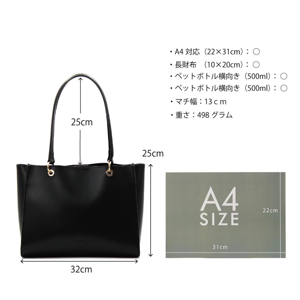 Tote Bag Lightweight A4 Compatible Compact Tote A0011 [ANDSHIN] (Navy)