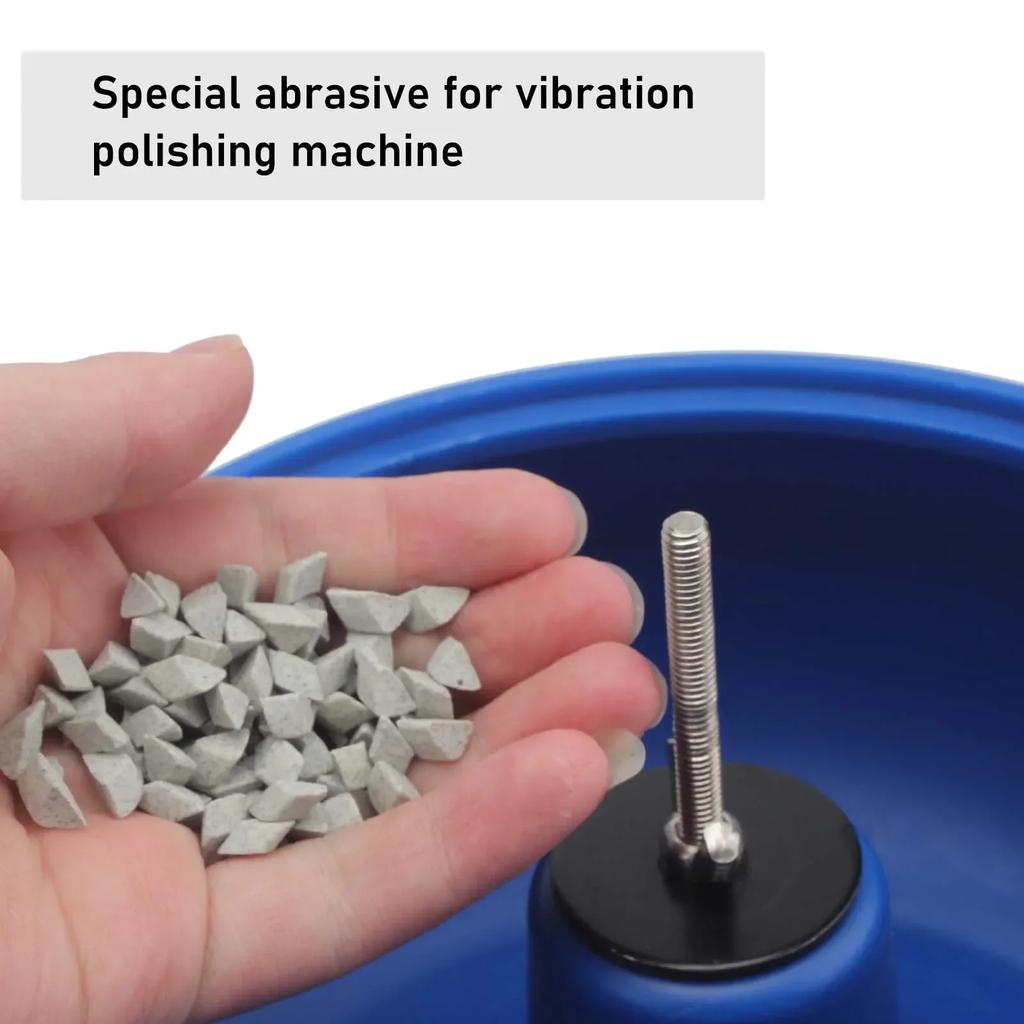 500g Professional Green Triangle Abrasive Media for Jewelry Polishing 4-12mm Triangle Beads for Tumbler/Vibration Machine Use