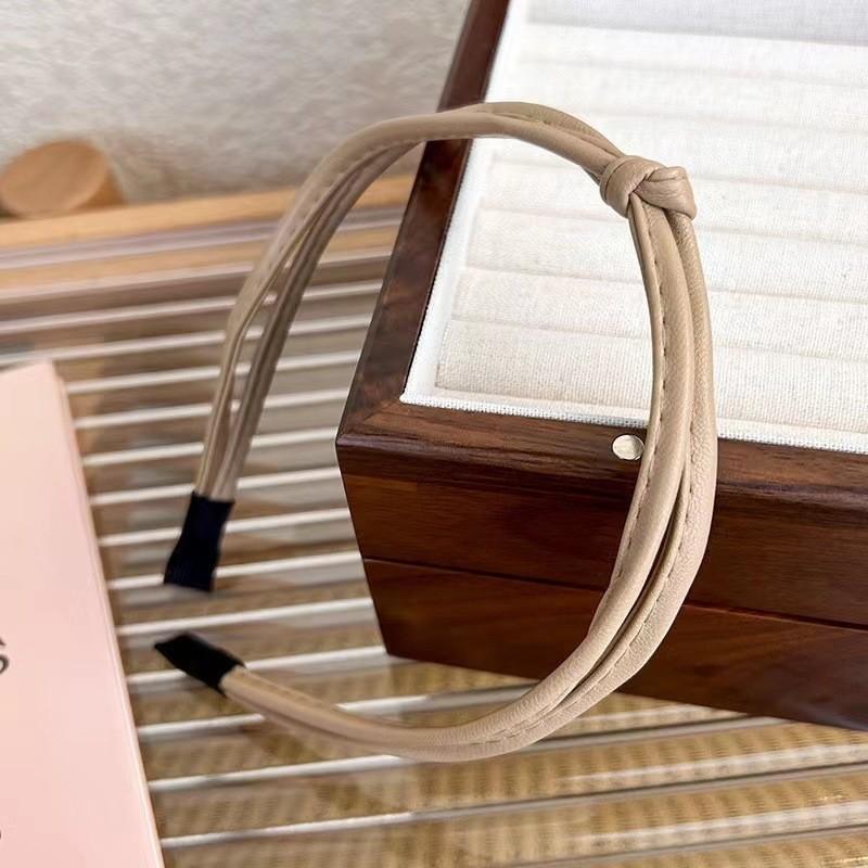 Hochwertiges Leder Gedrehtes Stirnband Elegante Haarnadel Für Modische Pendler