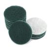 20Pcs 5 Inch 180# Premium Quality Flocking Scouring Pad Self-Adhesive Polishing Pad Plate for Cleaning, Polishing, Deburring