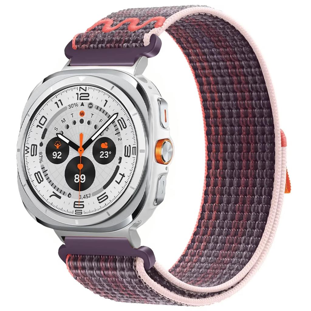 Geborduurd Nylon Bandje voor Samsung Galaxy Watch Ultra 47mm Armband Polsband Sport Ademend Riempje Galaxy Watch 8 Ultra 2026