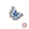 Charms camaleonte adatti a braccialetti originali alla moda in argento 925 con zircone, perlina a forma di polpo e tartaruga, ciondolo a forma di farfalla e lucciola, fai da te per realizzare gioielli