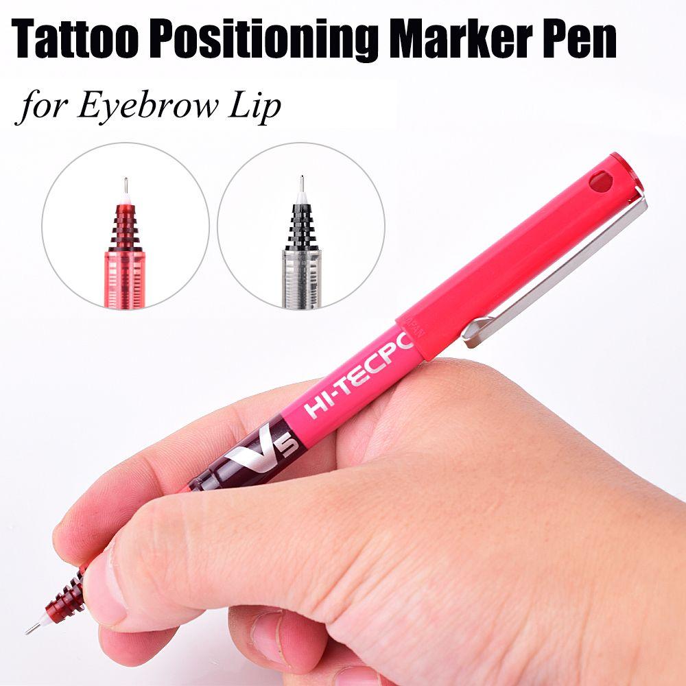 

Перманентный макияж губ Татуировка Позиционирование ручка Тату Аксессуары Микроблейдинг Татуировка Маркер Ручка красный