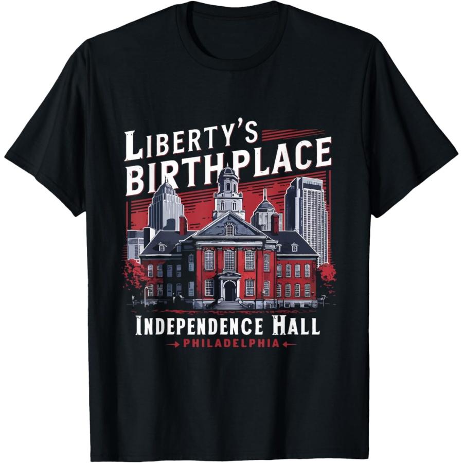 Liberty Bell Independence Hall Philadelphia T-Shirt S