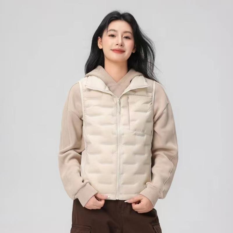Pinghu Down Jacket Women's Vest Down New Light Autumn and Winter Casual Fashion Vest Versatile Thermal Vest Jacket