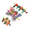 Parrot Chew Toys Set Birds Shredding Foraging Toys Bite Resistant Anxiety Reduction Cage Hanging