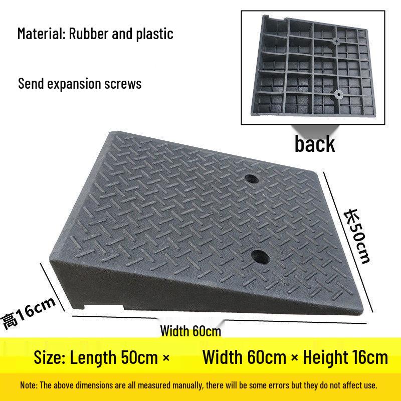 Rubber and Plastic Sloped Threshold Ramp Pad