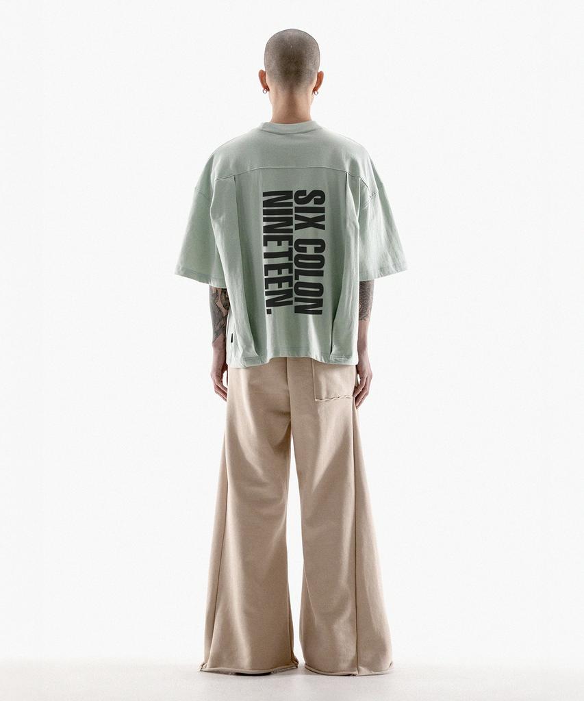 Paensyo Bold Scn Back Slit Short Sleeve - Sage