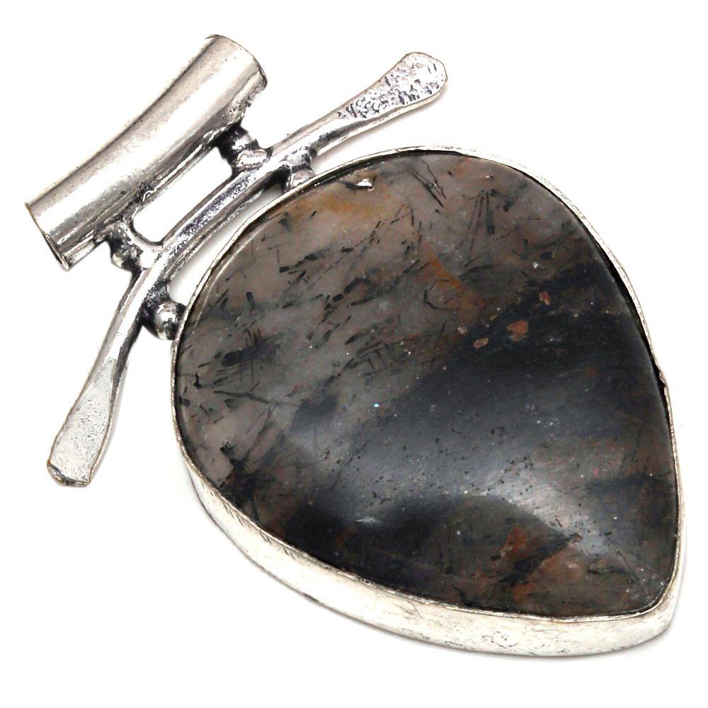 

Pendant Moss Agate Gemstone Gift For Her Silver Jewelry 1.75