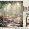 Rideau de douche Jardin Enchanté - Décor de salle de bain Multi-Styles, Parfait pour Ceux Qui Aiment les Designs Inspirés de la Nature et Pratiques