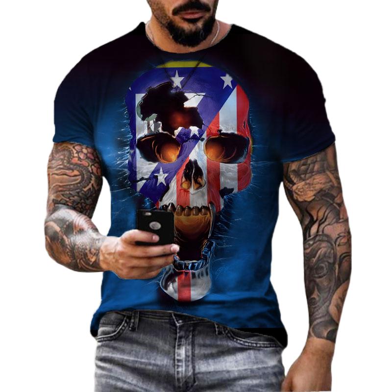 

Men s colorful skull shape T-shirt