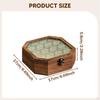 Elegant And Sturdy Wooden Jewelry Storage Box with Lid, Ideal for Earrings, Medals, Bracelets,