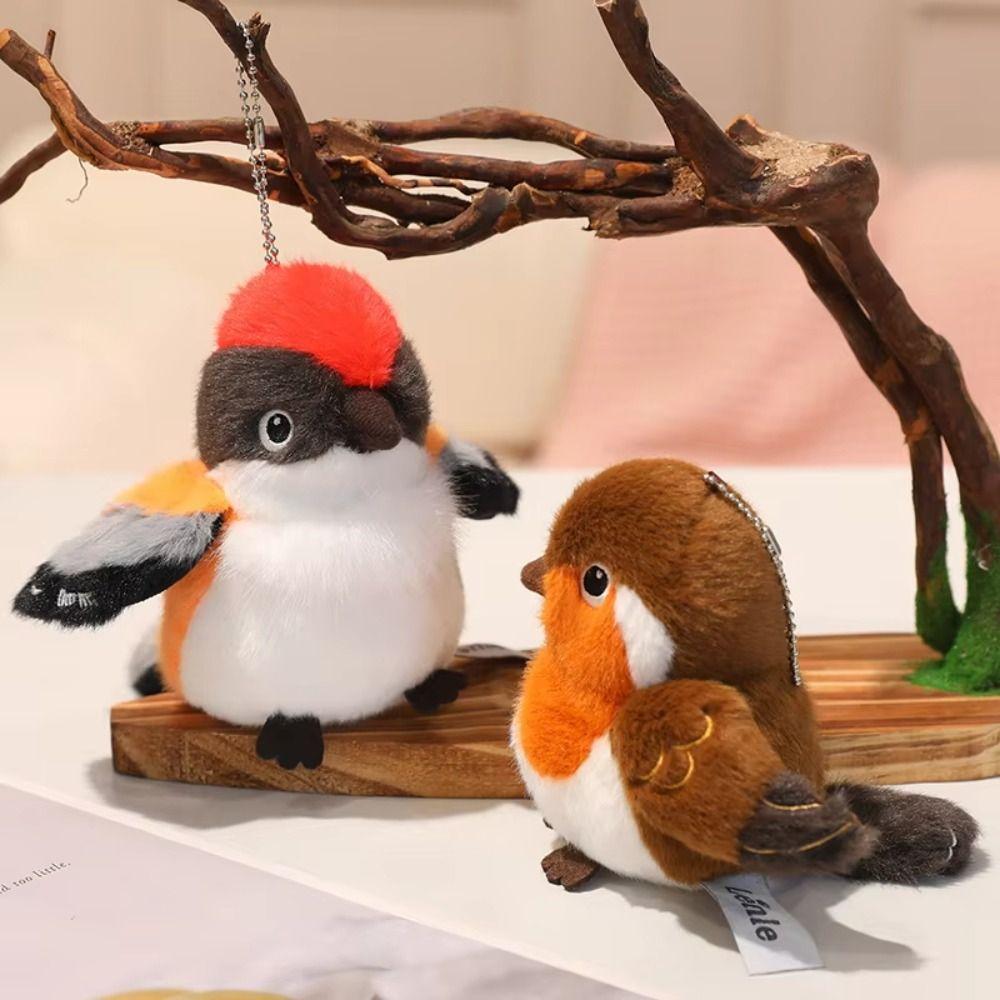Pendant Cute Animal Birds Pendant Realistic Colorful Bird Keychain Simulation Cartoon Bird Pendant Children Gift