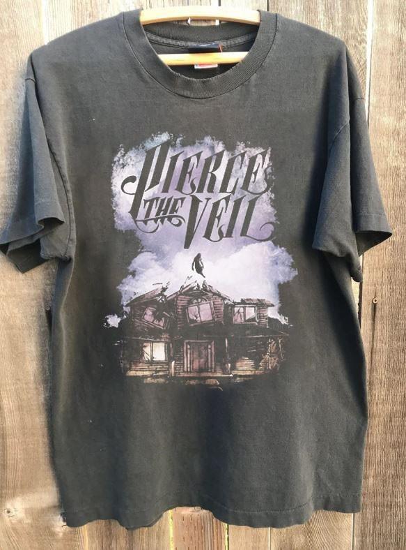 Pierce the Veil Band Shirt Pierce the Veil Graphic Charcoal Unisex Shirt WA1717 XXXXL