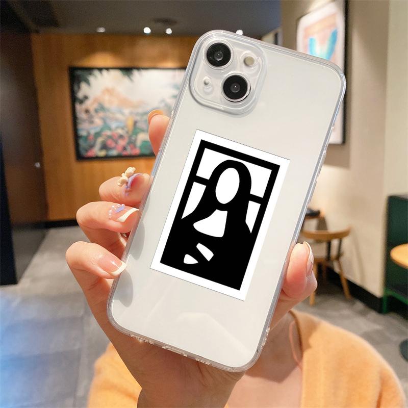For iPhone 15 16 14 13 12 mini 11 Pro Max XS X XR SE 7 8 Plus Silicone Clear Cover Art Aesthetic David Mona Lisa Phone Case
