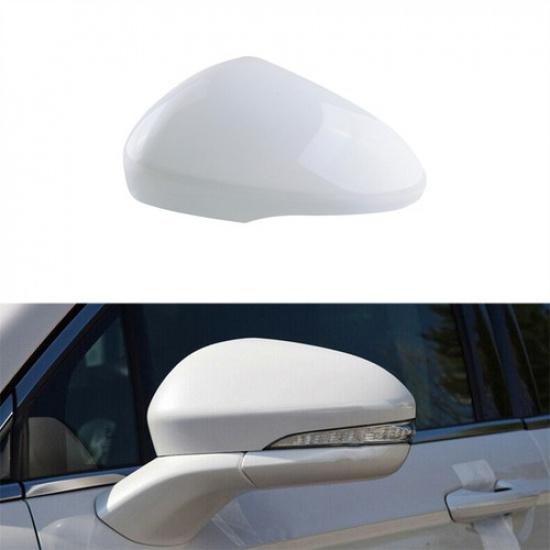 1x White Car Left Driver Side Mirror Cover Cap Replace For Ford Fusion 2013-