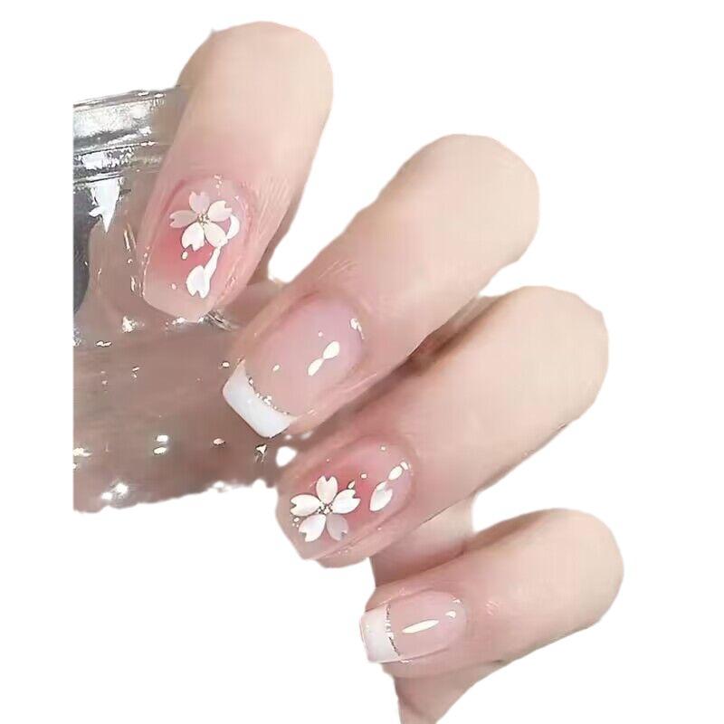 Reine handgefertigte Phototherapie-Trage-Nagel-Tabletten für Schönheit und Blumen-Trage-Nagel-Fertigprodukt Wiederverwendbare Nagel-Patches
