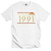 Classic Vintage 1991 Tshirts Unisex Short Sleeved Streetwear T Shirt Stylish Birthday Gift Tshirts Fitted Cotton Tee Tops Gift
