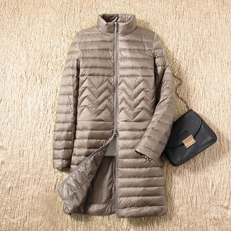 Down autumn and winter new light and thin down jackets medium and long jackets warm down jackets medium and high-end