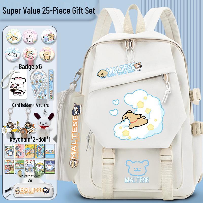 Lively Puppy Girls' Versatile School Backpack - Lightweight, Spacious & Perfect for Travel