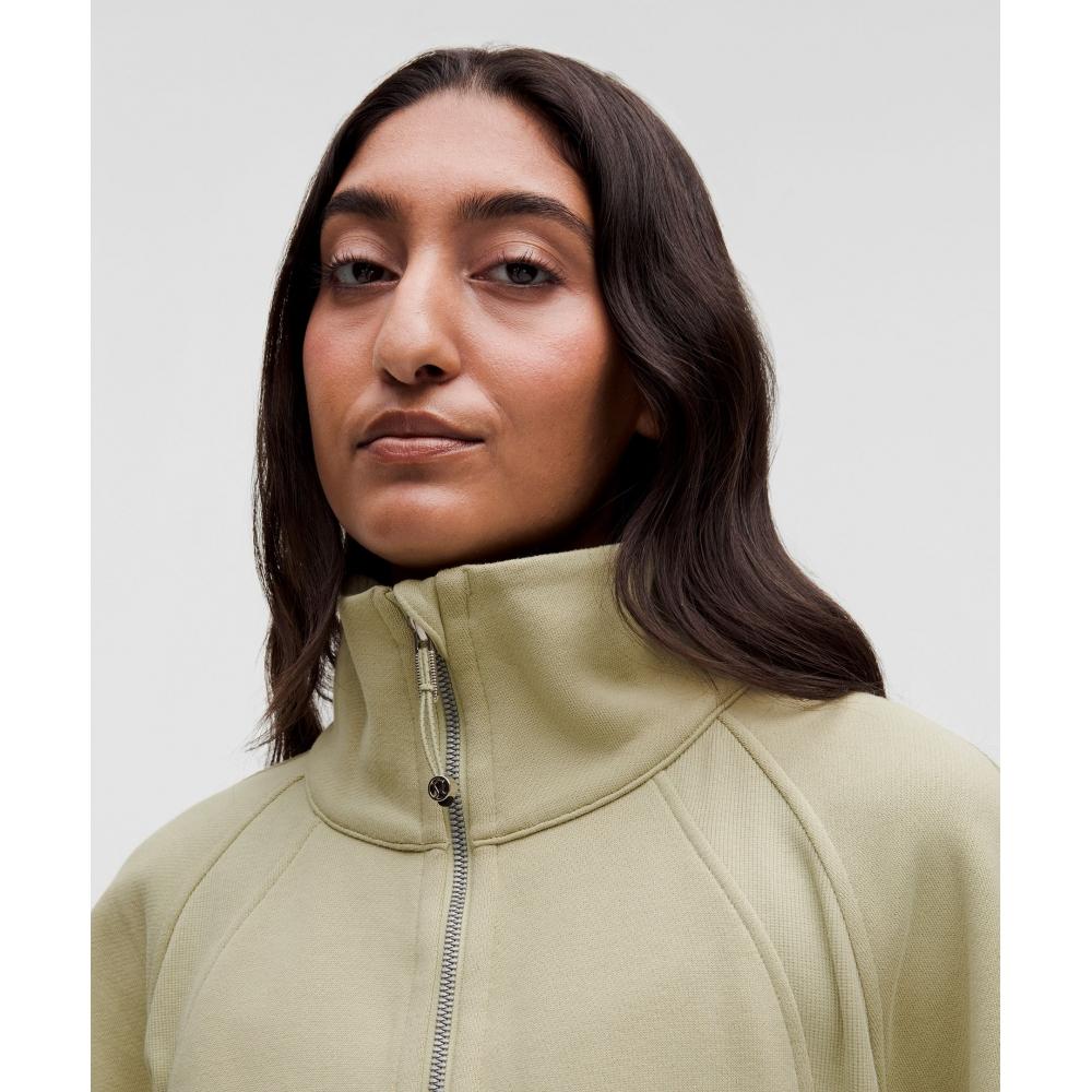 Lululemon Scuba Oversized Funnel Neck Half Zip  Long Honeydew