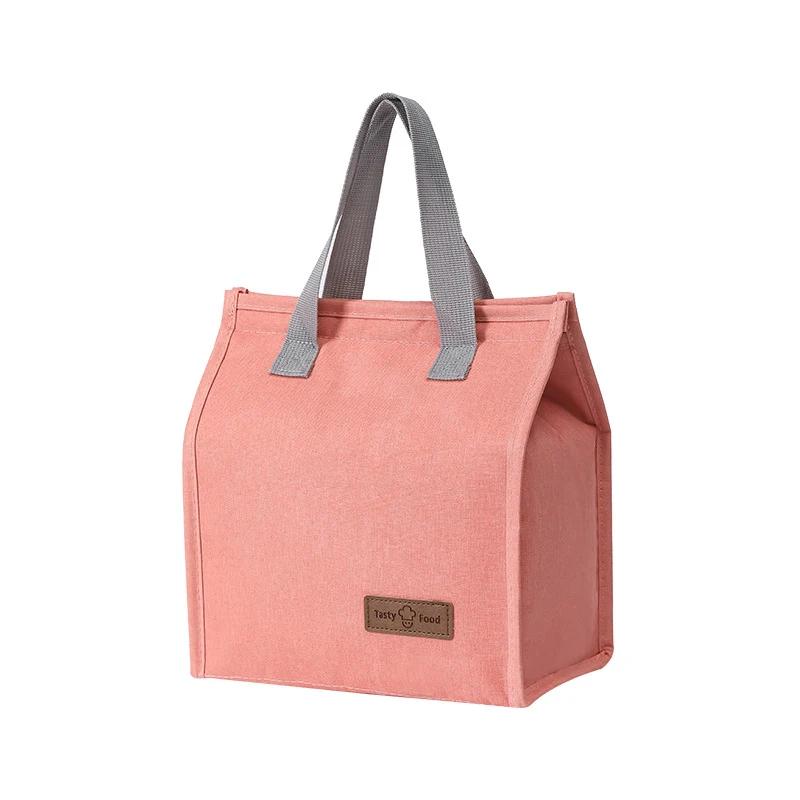 Travel Thermal Insulation Lunch Box Storage Bag Handbag Solid Color Multifunctional Kid School Lunch Bags Picnic Food Pouch