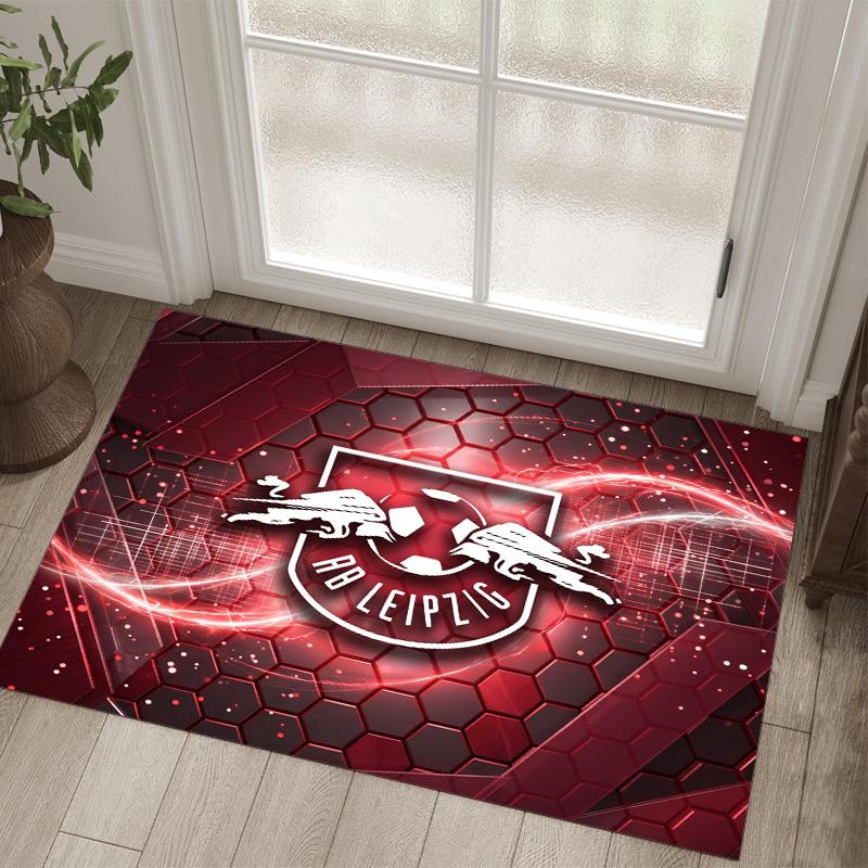 RB Leipzig Football Design Crystal Velvet Carpet Cozy Non?Slip Printed Rug For Bedroom Living Room Entrance