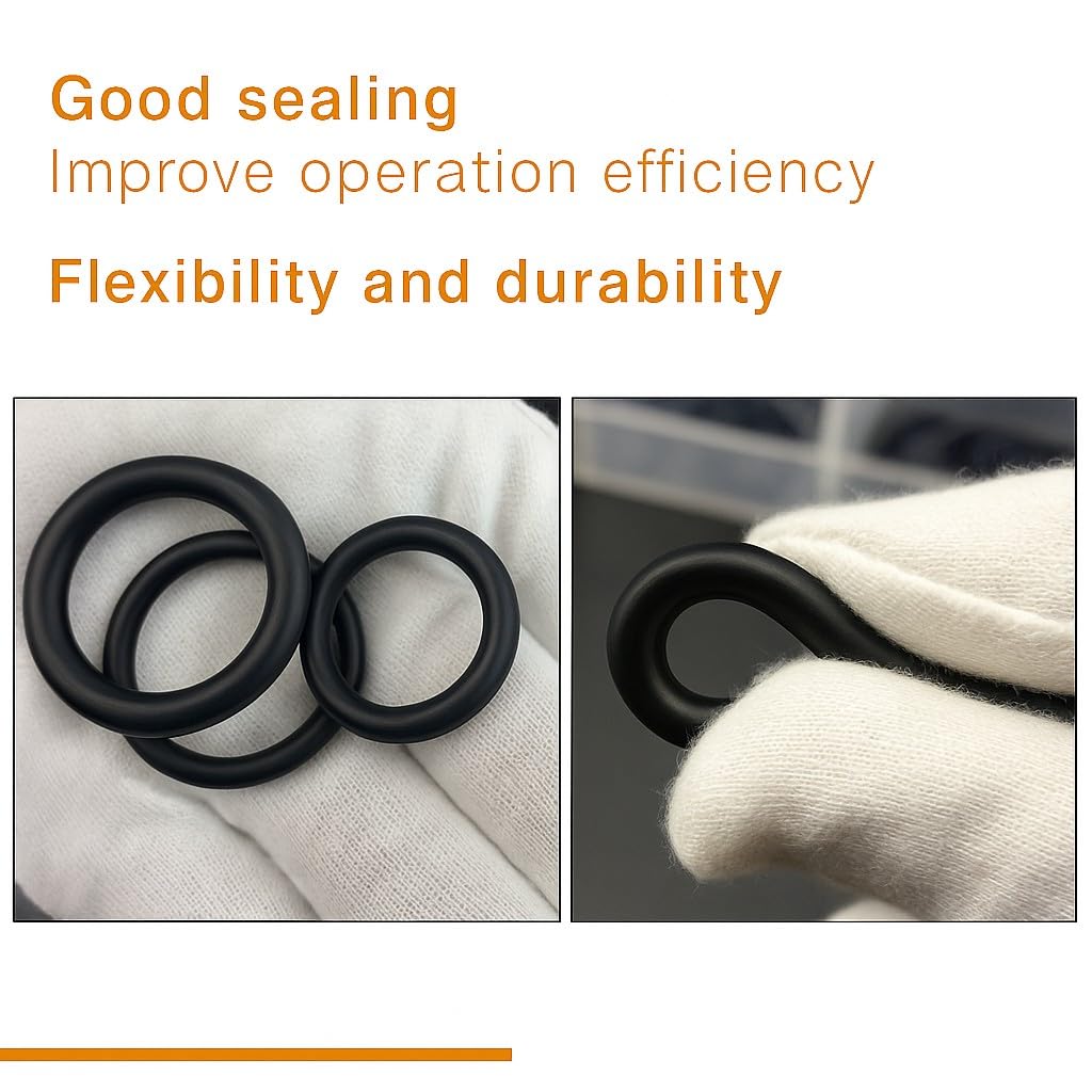 250pcs Rubber O Ring Assortment Kit, 15 Sizes Black O-Rings Kit, Assorted Sealing O Rings Gaskets Washers Seals Set for Faucet Plumbing Automotive Car
