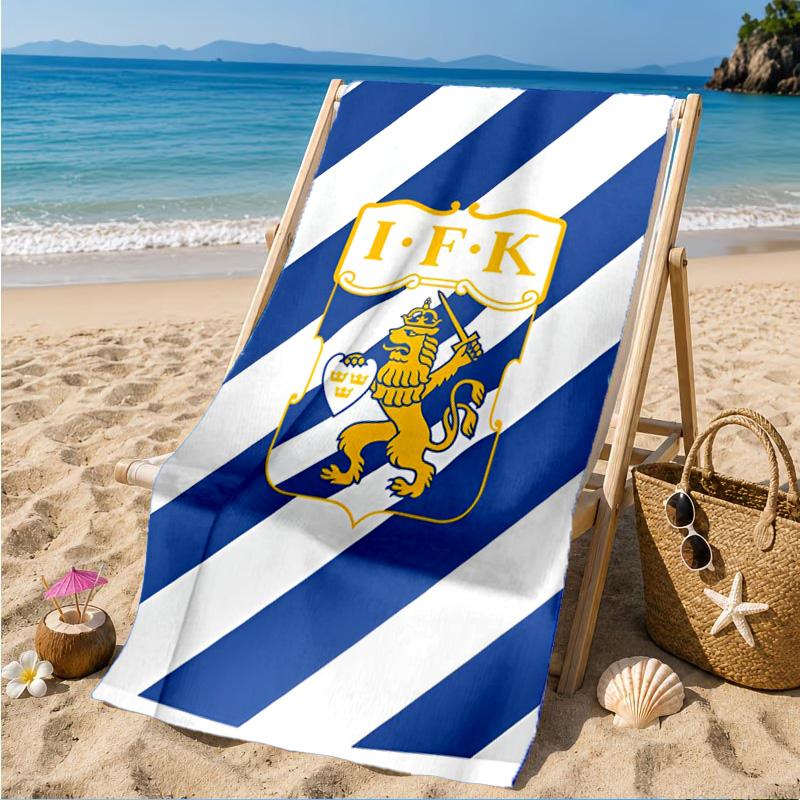 Ifk Lion Crest Emblem Beach Towel, Quick-drying, Easy to Care for, Suitable for Both Fitness and Beach Vacations,Sports Essential
