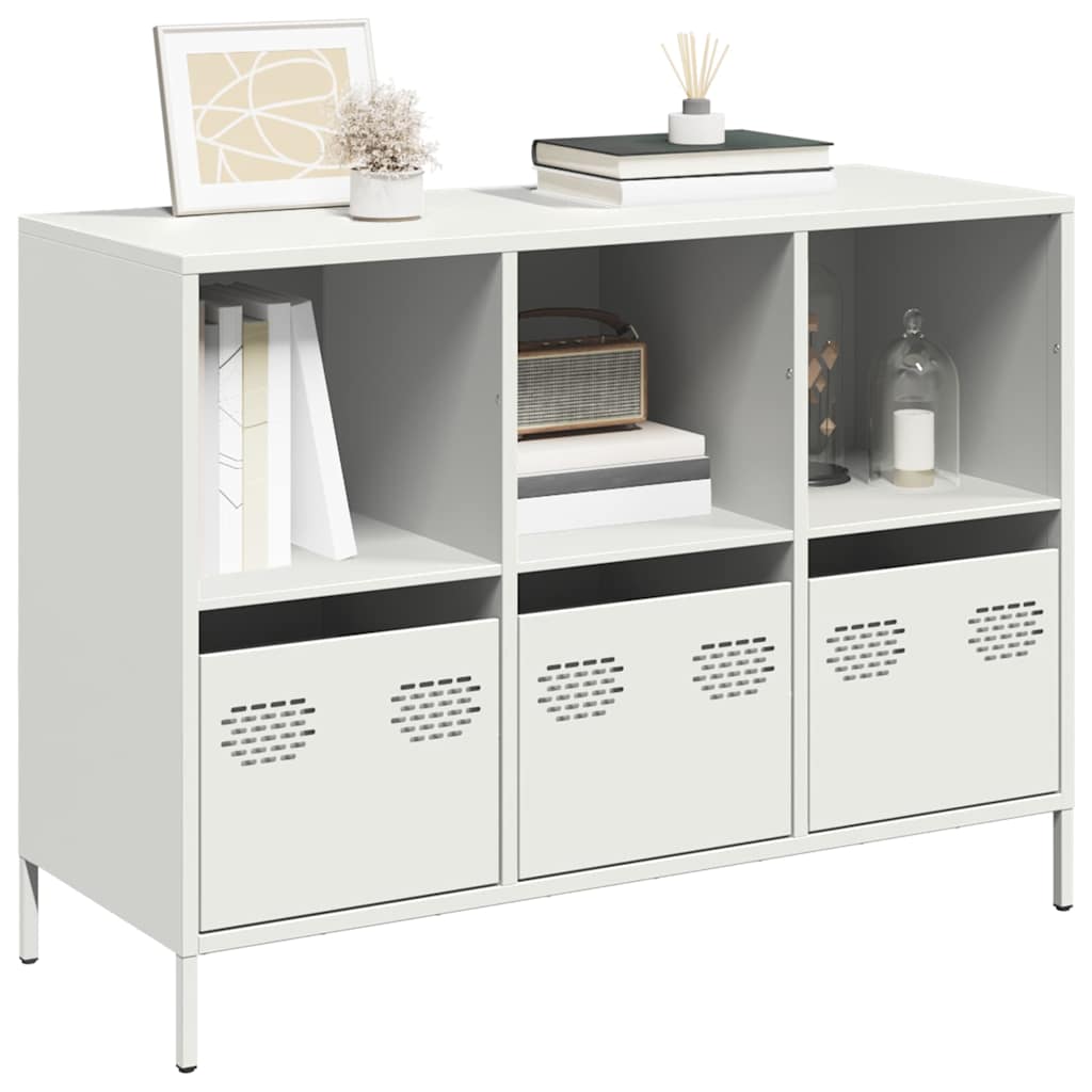 Sideboard White 101.5x39x73.5 Cm Cold Rolled Steel