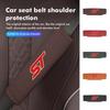 For Breathable Car Logo Seat Belt Shoulder Cover Strap Padding Protection Mat ST Racing Performance Focus Mk2 Mk3 MK4