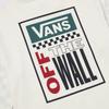 Vans Printed Checkerboard Splicing Round Neck Long Sleeve T-Shirt Men Tops White VN000GNWFS8