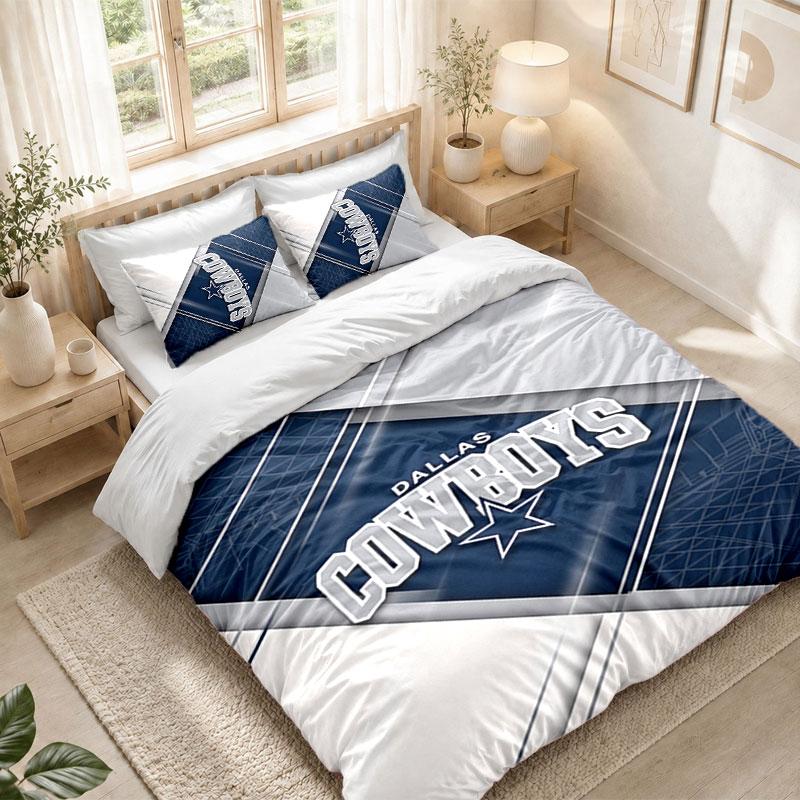 Bedding Set 1 Duvet Cover 2 Pillowcases Dallas Cowboys Print Bedroom Home Decoration
