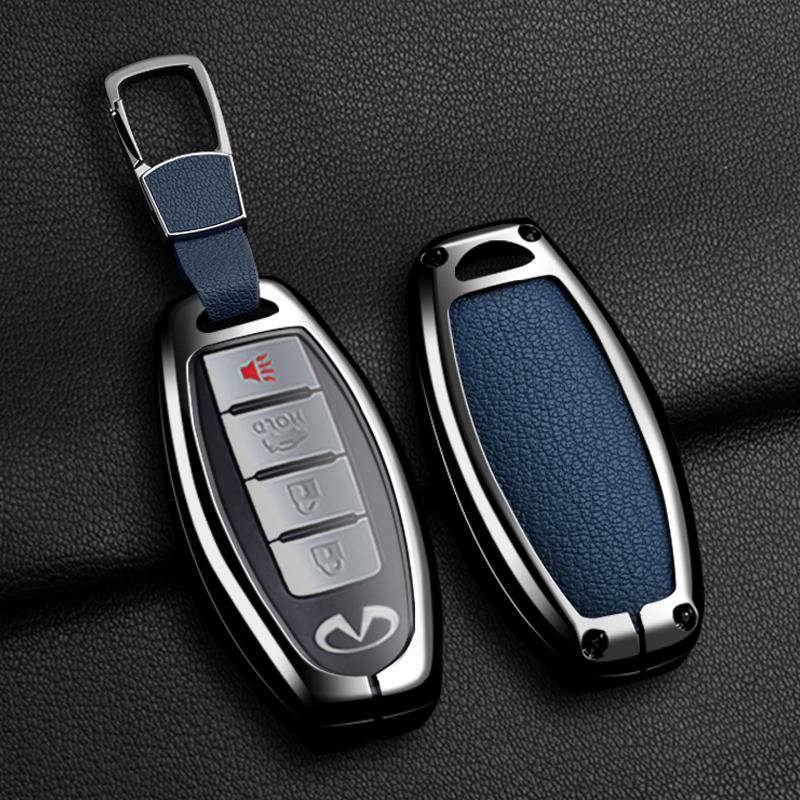 Zinc Alloy Car Remote Key Full Cover Case Fob For Infiniti Q50 Q60 Q70 Qx50 Qx60 Qx70 G25 Ex Fx Jx35 Fx25 Fx35 Ex35 Fx37 Jx35