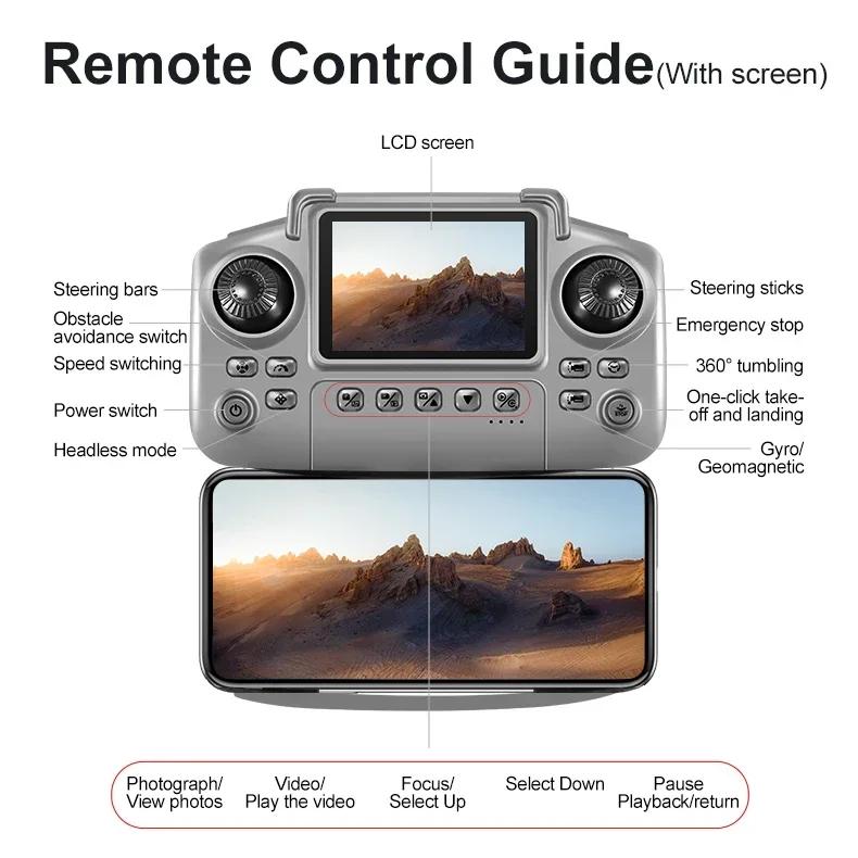 D18 Screen Control Drone Brushless Motor Four Sides of Obstacle Avoidance Optical Flow 5G WiFi FPV Aerial Photography Aircraft