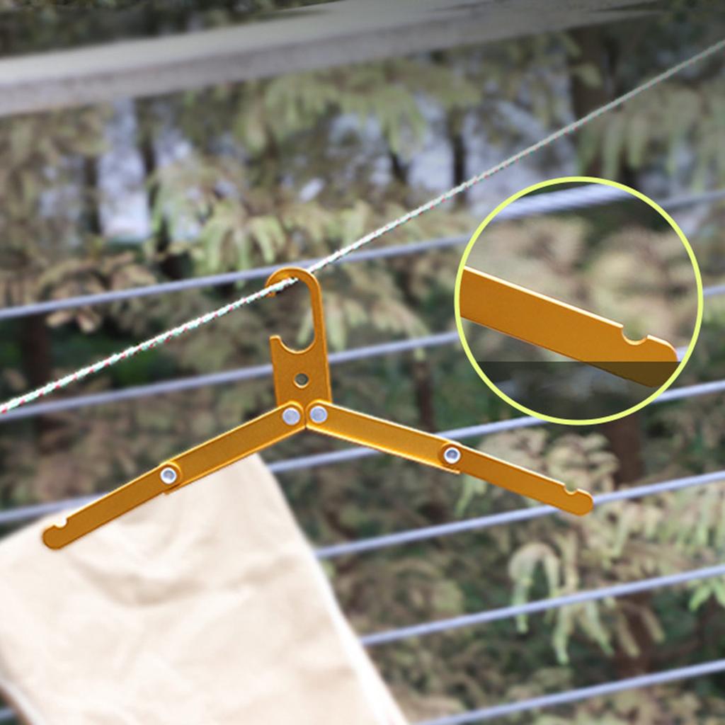 Lightweight Aluminum Alloy Multi-functional Portable Folding Clothes Hanger Outdoor Travel Clothes Coat Hanger Organizer