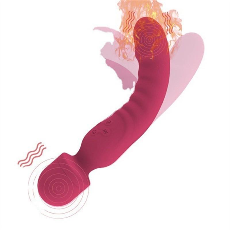 Multi Frequency Vibrator for Women, Fully Charged with Adhesive, Double Shock Heating, Adult Fun AV Masturbation Vibrator for Women