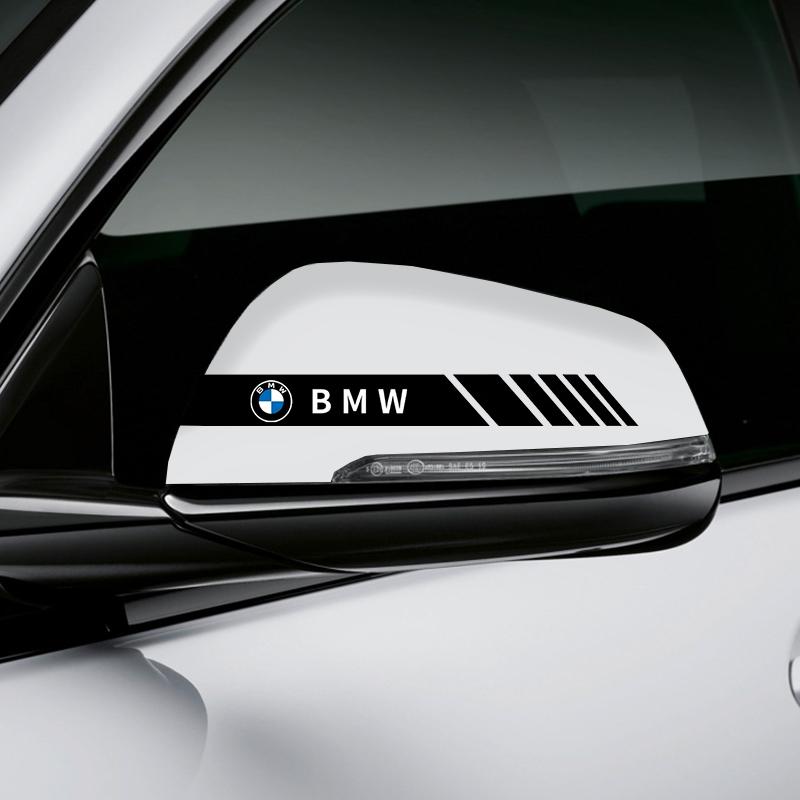 Car Sticker 2 PCS Truck Vinyl Stripe Sport Rearview Side Mirror Decal For BMW M E46 E90 E60 F30 F10 E39 E36 F20 G30 G20 E87 CE6