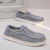 Summer Men Canvas Loafers Comfortable Walking Flats Man Non Slip Soft Moccasins Sneakers  Breathable Lightweight Casual Shoes
