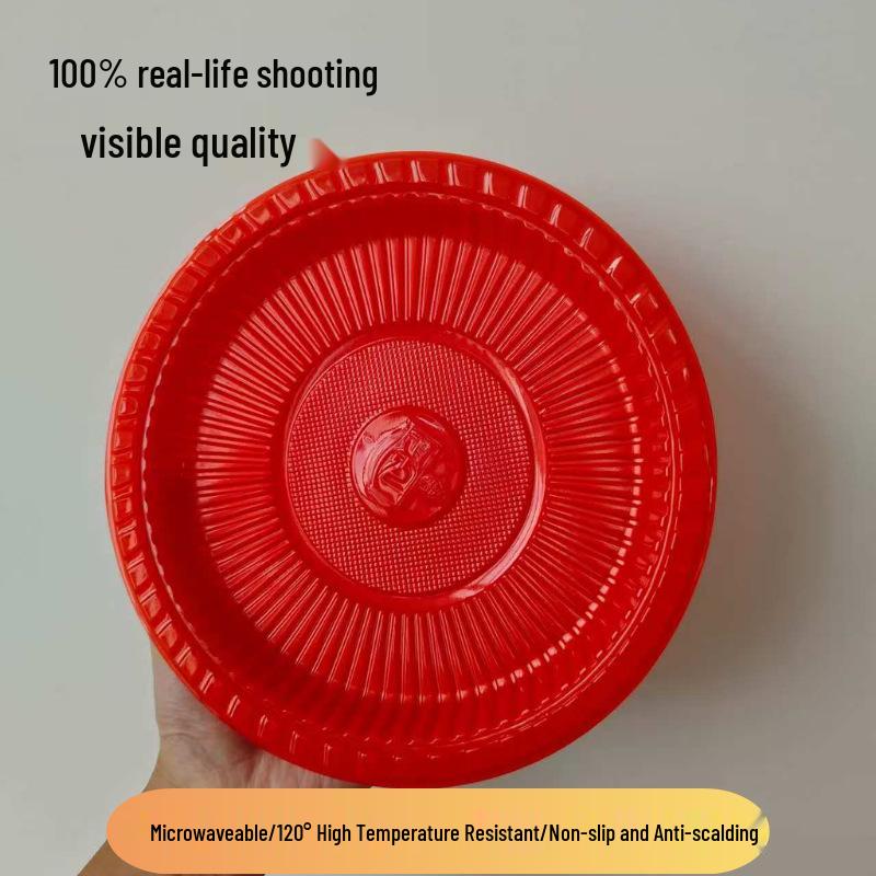 

Festive Red Engagement & Wedding Disposable Plates for Banquets 50 pieces - Standard