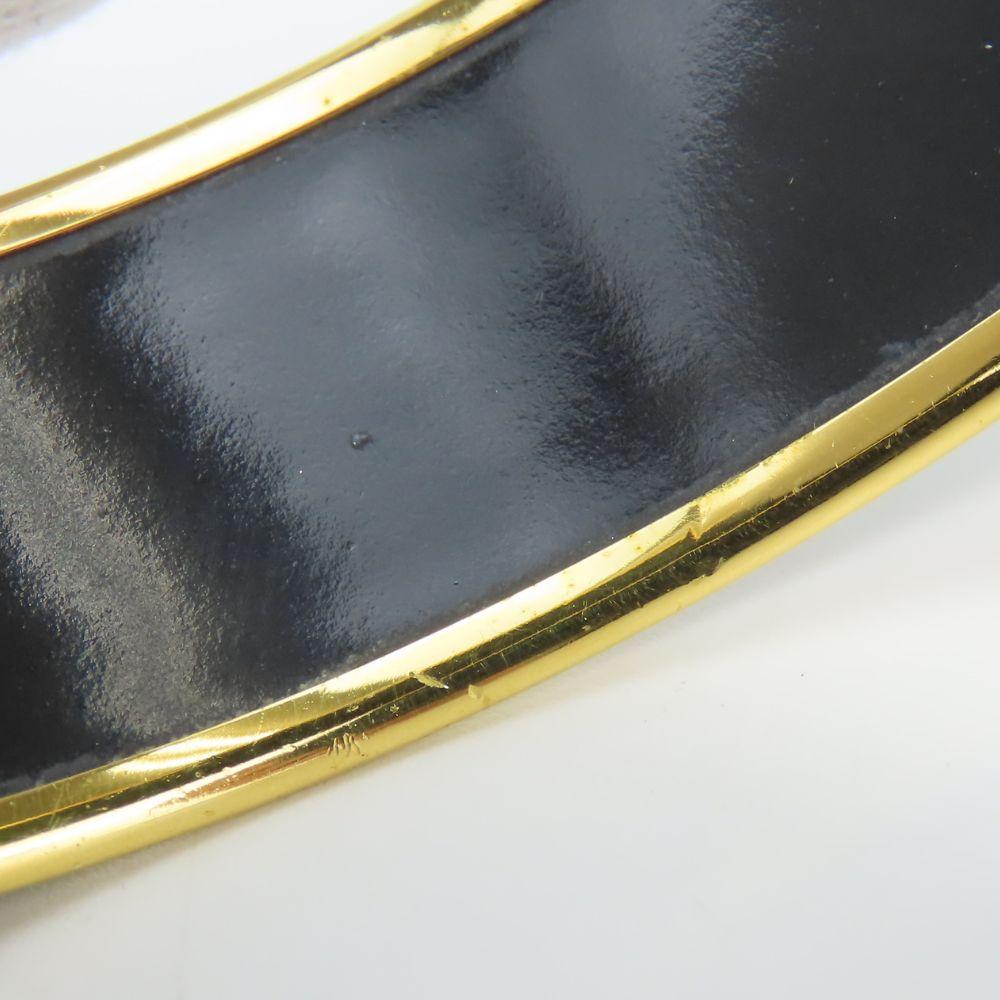Used HERMES bracelet Emilel GM metal/enamel 36.2g Blue gold Gold Plated